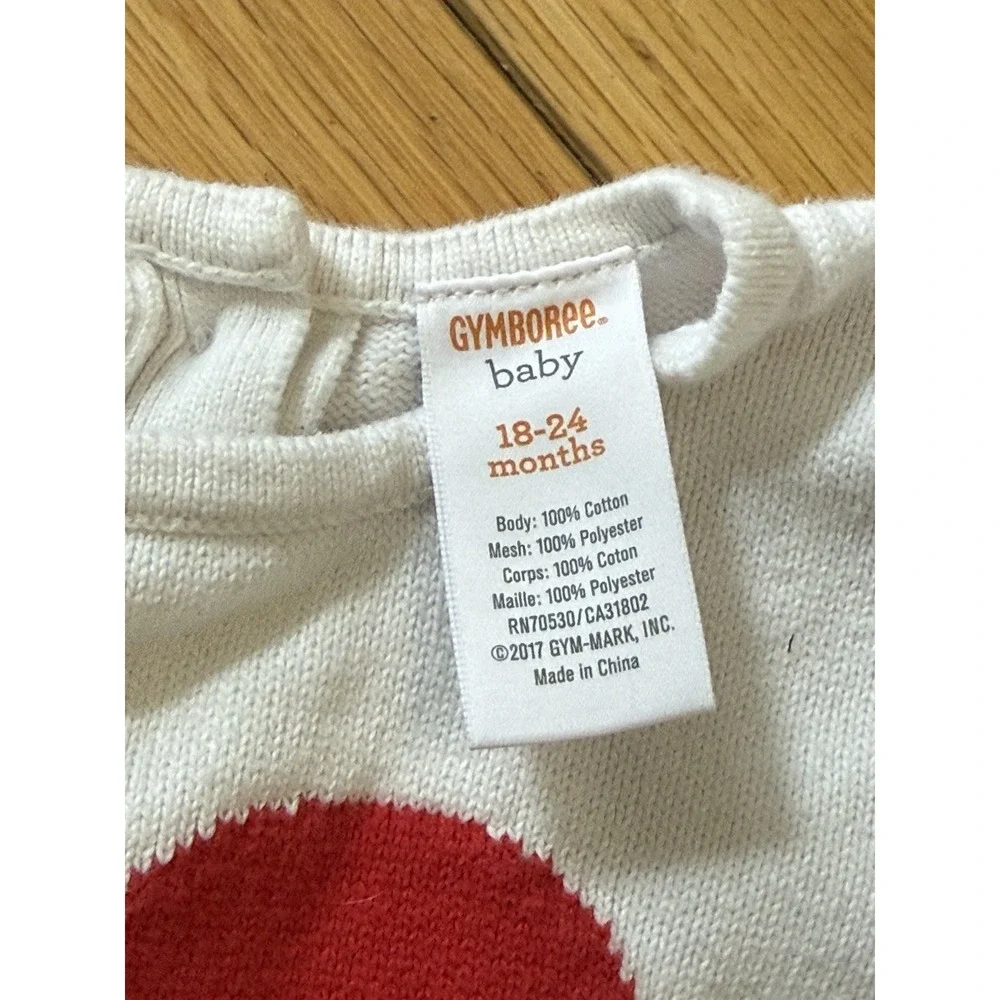 Gymboree Baby 18-24 months Dress Valentine's Day Heart‎ Knit Sweater w/ Tutu
